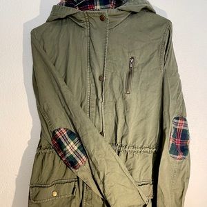 Olive Colored Bomber Jacket